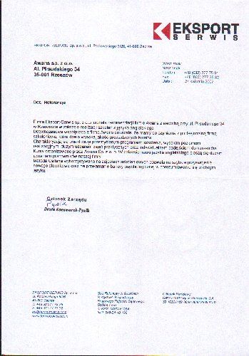 Referencje dla szkoły języka angielskiego AWANS od Eksport Serwis Zabrze